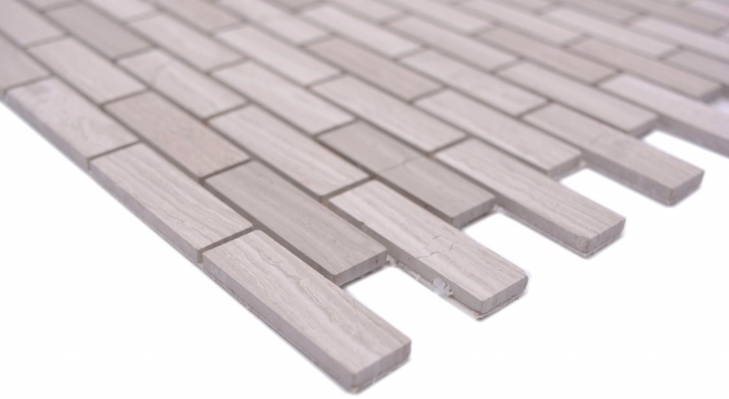 Piastrella di mosaico campione a mano Mosaico autoadesivo composito pietra naturale bianco legno grigio cucina MOS200-4M72_m
