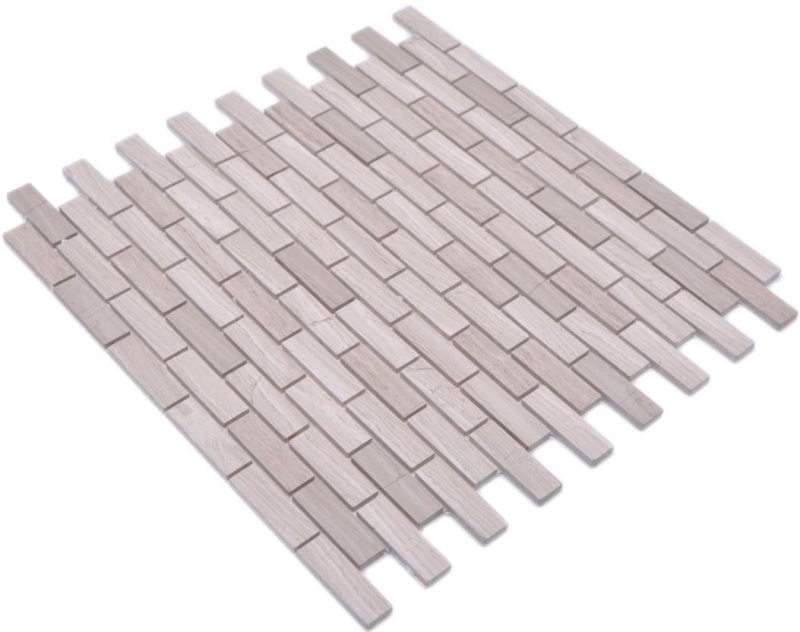 Piastrella di mosaico campione a mano Mosaico autoadesivo composito pietra naturale bianco legno grigio cucina MOS200-4M72_m