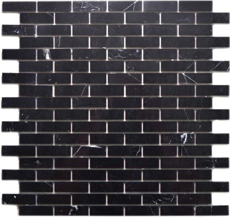 Piastrella di mosaico a mano Autoadesivo Mosaico Composito Pietra Naturale Nero Parete Cucina MOS200-4M82_m