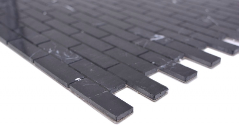 Piastrella di mosaico a mano Autoadesivo Mosaico Composito Pietra Naturale Nero Parete Cucina MOS200-4M82_m