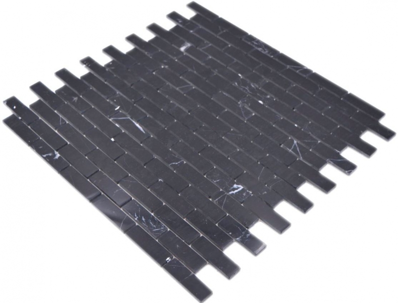 Piastrella di mosaico a mano Autoadesivo Mosaico Composito Pietra Naturale Nero Parete Cucina MOS200-4M82_m
