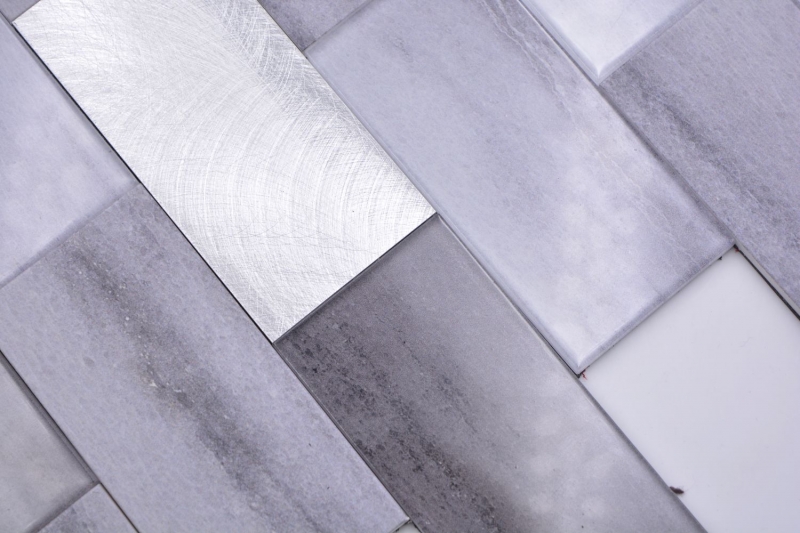 Mosaico a forma di mano Mosaico autoadesivo Aspetto cemento vinilico Mix grigio Cucina Subway MOS200-5S59_m
