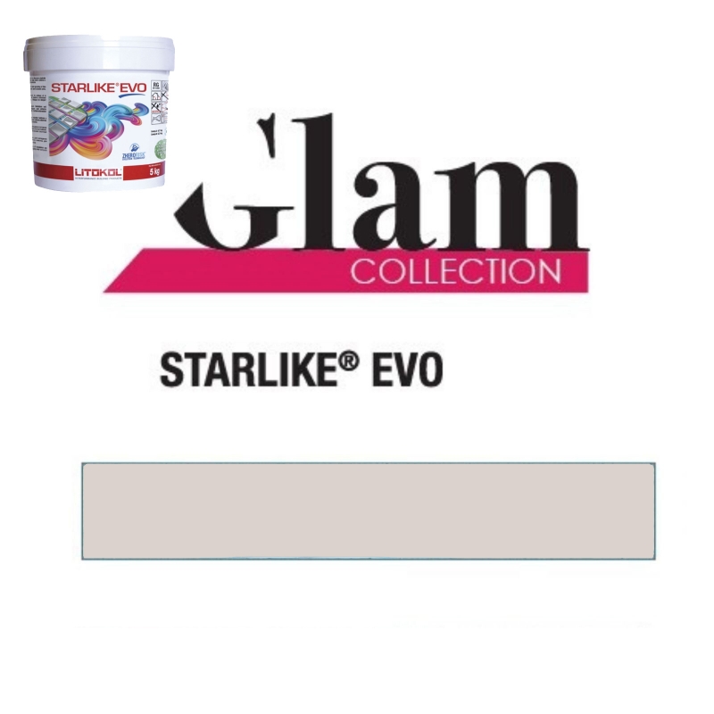 Litokol STARLIKE EVO 500 ROSA CIPRIA rosa adesivo per giunti in resina epossidica secchio da 2,5 kg