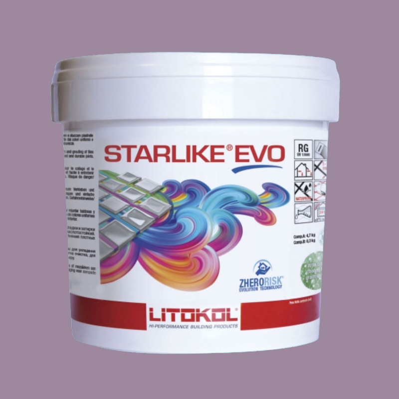 Litokol STARLIKE EVO 530 VIOLA AMETISTA viola/viola resina epossidica adesiva per giunti secchio da 2,5 kg
