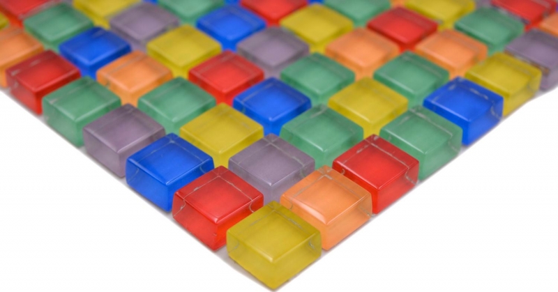 Mano modello mosaico piastrelle di vetro mosaico mix colorato rosso blu giallo verde piastrelle specchio bagno MOS88-XC123_m