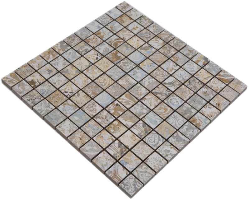 Mosaico ceramico gres porcellanato multicolore opaco parete pavimento cucina bagno doccia MOS18-25CS