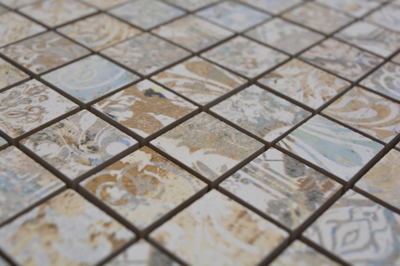 Mosaico ceramico gres porcellanato multicolore opaco parete pavimento cucina bagno doccia MOS18-25CS
