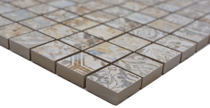 Mosaico ceramico gres porcellanato multicolore opaco parete pavimento cucina bagno doccia MOS18-25CS