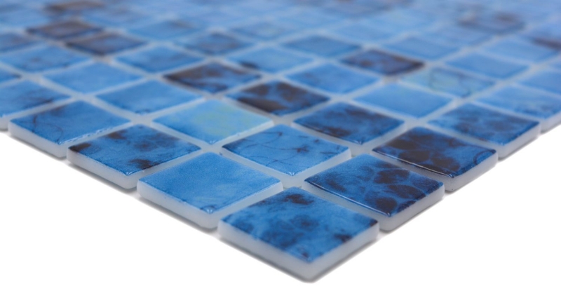 Piscina mosaico piscina mosaico vetro mosaico blu iridescente lucido parete pavimento cucina bagno doccia MOS220-P56255