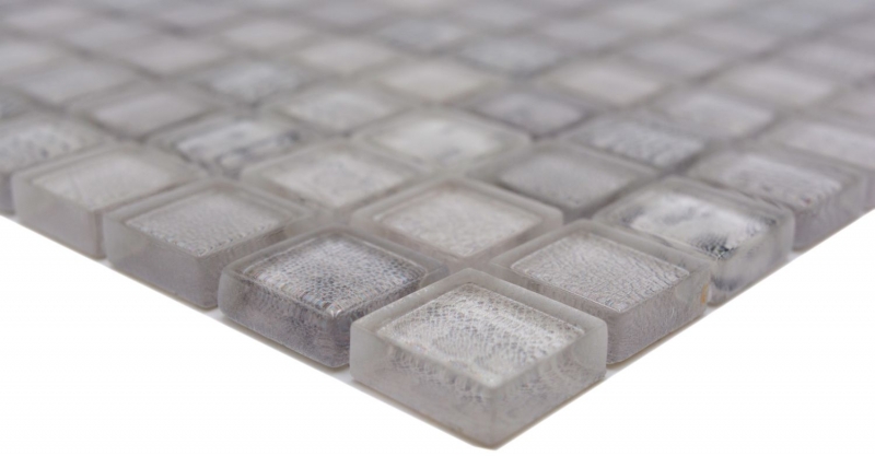 Piastrella di vetro a mosaico bianco lucido Africa parete cucina bagno doccia MOS68-WL14