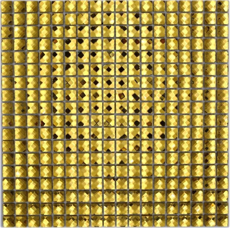 Piastrella diamante mosaico oro lucido parete cucina bagno doccia MOS130-GO821