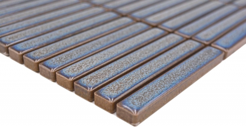 Mosaico ceramico piastrelle grigio blu lucido parete cucina bagno doccia MOS24-CG41
