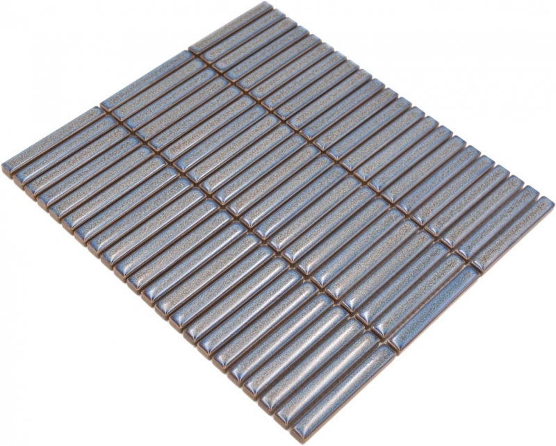 Mosaico ceramico piastrelle grigio blu lucido parete cucina bagno doccia MOS24-CG41
