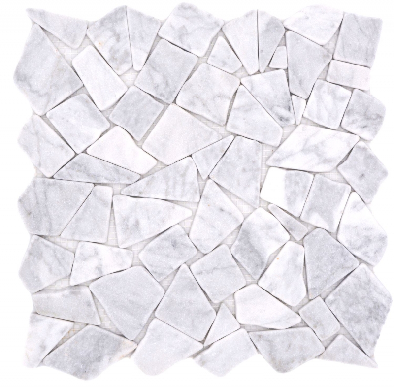 Pietra naturale mosaico di marmo bianco carrara look opaco parete pavimento cucina bagno doccia MOS44-30-2030