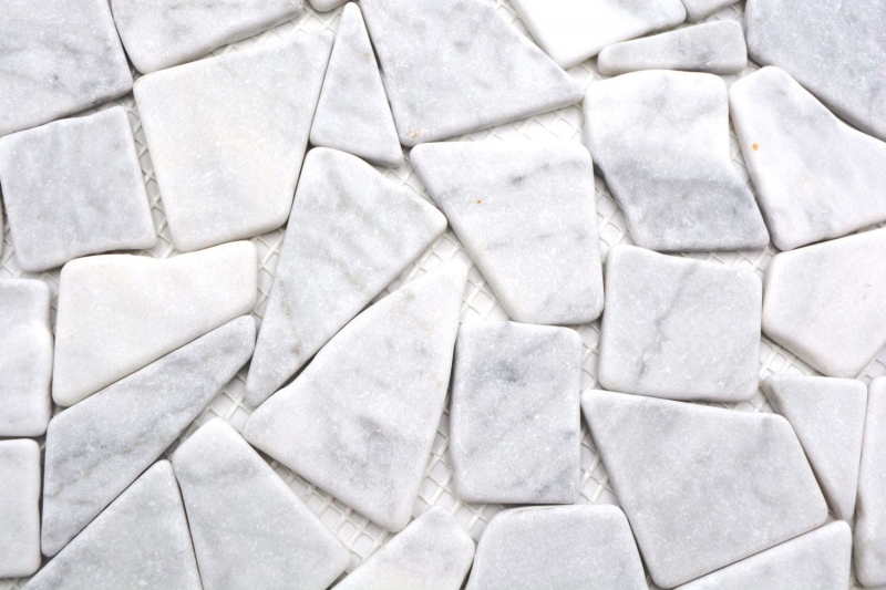 Pietra naturale mosaico di marmo bianco carrara look opaco parete pavimento cucina bagno doccia MOS44-30-2030