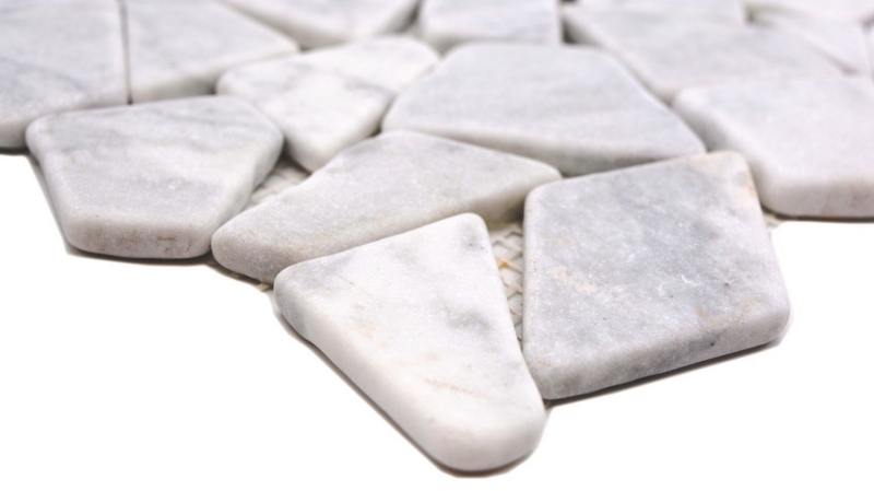 Pietra naturale mosaico di marmo bianco carrara look opaco parete pavimento cucina bagno doccia MOS44-30-2030