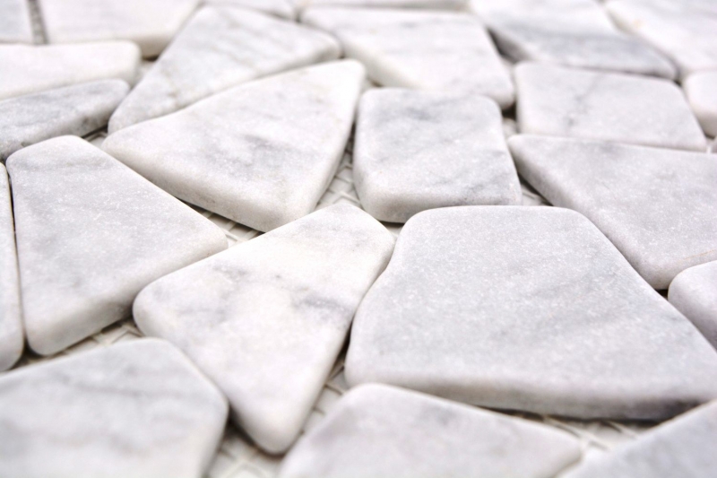 Pietra naturale mosaico di marmo bianco carrara look opaco parete pavimento cucina bagno doccia MOS44-30-2030
