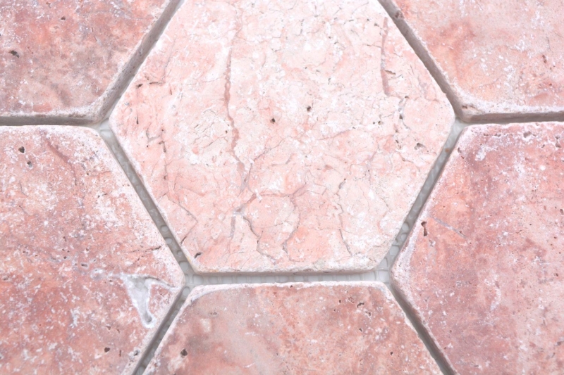 Piastrelle di pietra naturale mosaico terrazzo travertino rosso opaco parete pavimento cucina bagno doccia MOS42-HX145
