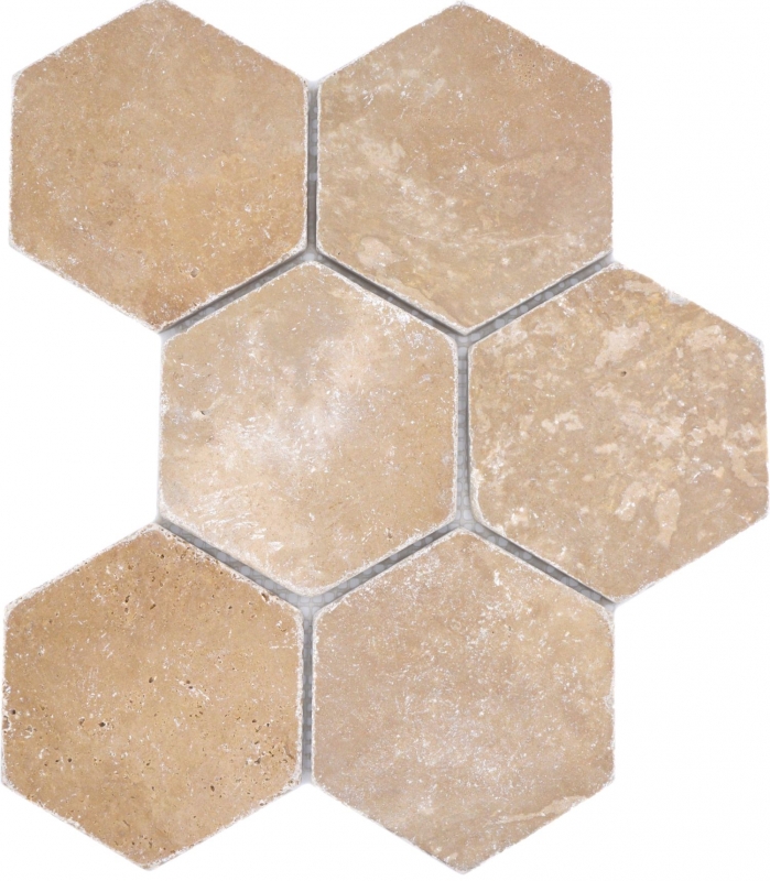 Piastrelle mosaico pietra naturale terrazza travertino noce opaco parete pavimento cucina bagno doccia MOS42-HX144