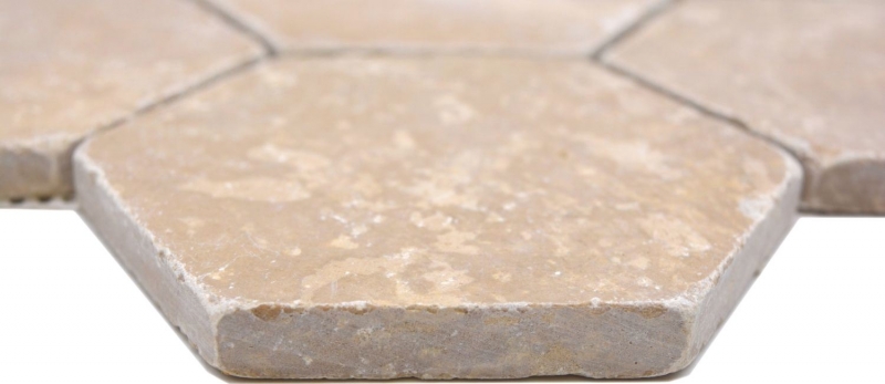 Piastrelle mosaico pietra naturale terrazza travertino noce opaco parete pavimento cucina bagno doccia MOS42-HX144
