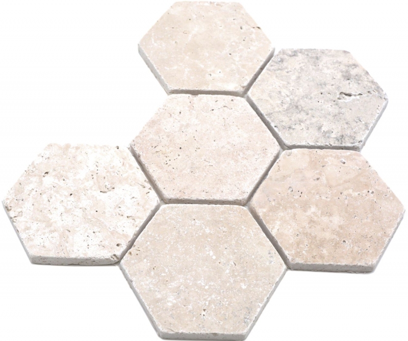 Piastrelle mosaico pietra naturale terrazza travertino beige opaco parete pavimento cucina bagno doccia MOS42-HX146