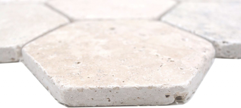 Piastrelle mosaico pietra naturale terrazza travertino beige opaco parete pavimento cucina bagno doccia MOS42-HX146