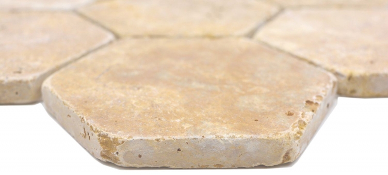 Piastrelle di pietra naturale mosaico terrazza travertino giallo oro opaco parete pavimento cucina bagno doccia MOS42-HX151