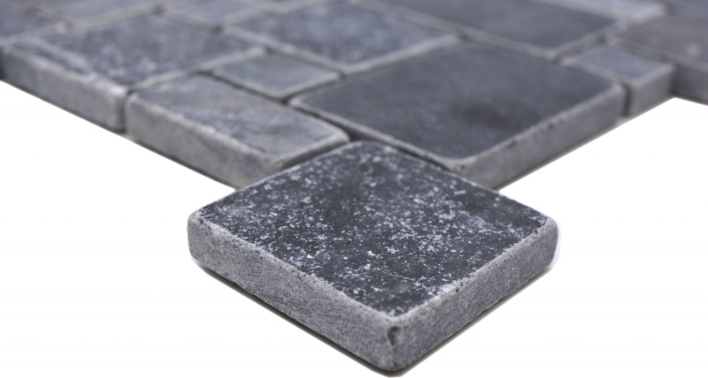 Piastrelle di pietra naturale mosaico marmo nero opaco parete pavimento cucina bagno doccia MOS40-FP43