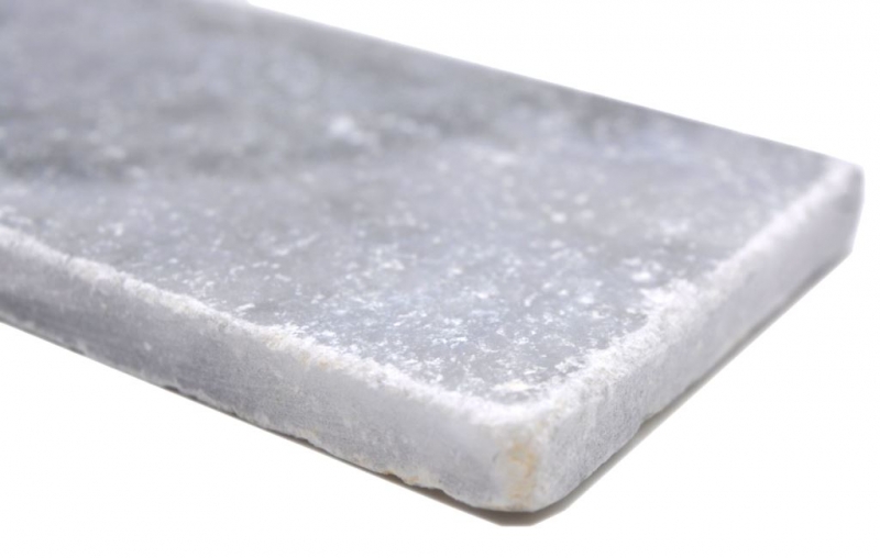 Piastrelle di pietra naturale mosaico marmo grigio chiaro opaco parete pavimento cucina bagno doccia MOSF-45-M400