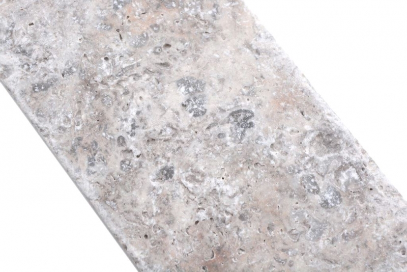 Piastrelle di mosaico in pietra naturale travertino bianco-grigio opaco parete pavimento cucina bagno doccia MOSF-45-M470