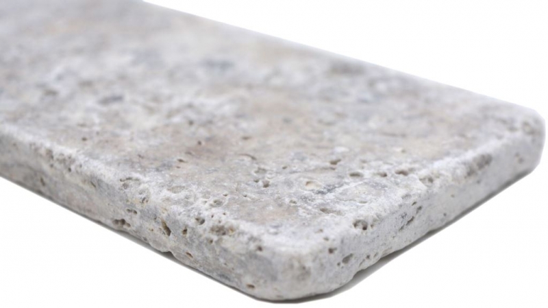 Piastrelle di mosaico in pietra naturale travertino bianco-grigio opaco parete pavimento cucina bagno doccia MOSF-45-M470