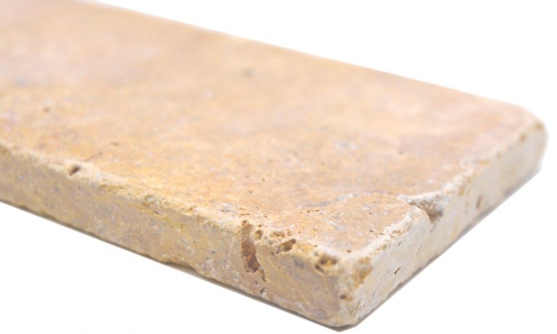 Piastrelle di pietra naturale mosaico travertino giallo oro opaco parete pavimento cucina bagno doccia MOSF-45-M510