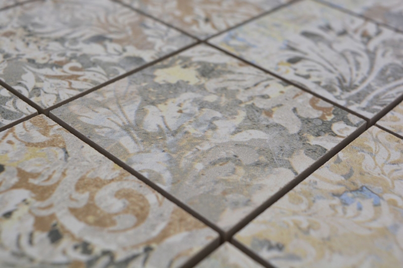 Mosaico ceramico gres porcellanato multicolore opaco parete pavimento cucina bagno doccia MOS16-71CS_f