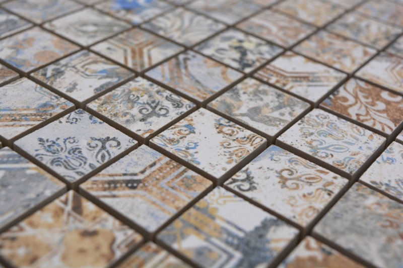 Mosaico ceramico gres porcellanato forte multicolore opaco parete pavimento cucina bagno doccia MOS18-25CV_f