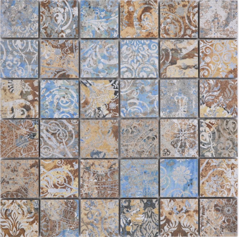 Mosaico ceramico gres porcellanato forte multicolore opaco parete pavimento cucina bagno doccia MOS14-47CV_f