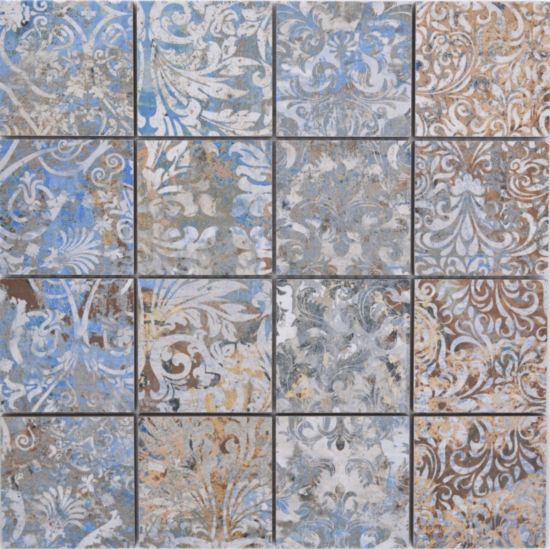 Mosaico ceramico gres porcellanato forte multicolore opaco parete pavimento cucina bagno doccia MOS16-71CV_f