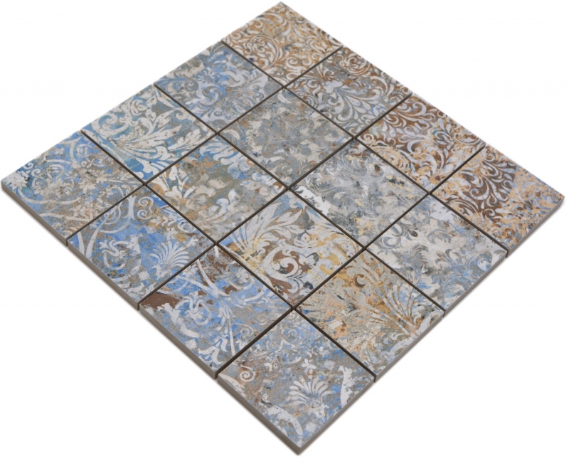 Mosaico ceramico gres porcellanato forte multicolore opaco parete pavimento cucina bagno doccia MOS16-71CV_f