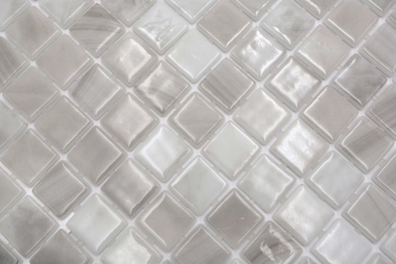 Mosaico piscina Mosaico piscina Mosaico vetro beige chiaro cangiante Muro Pavimento Cucina Bagno Doccia MOS220-P56251_f