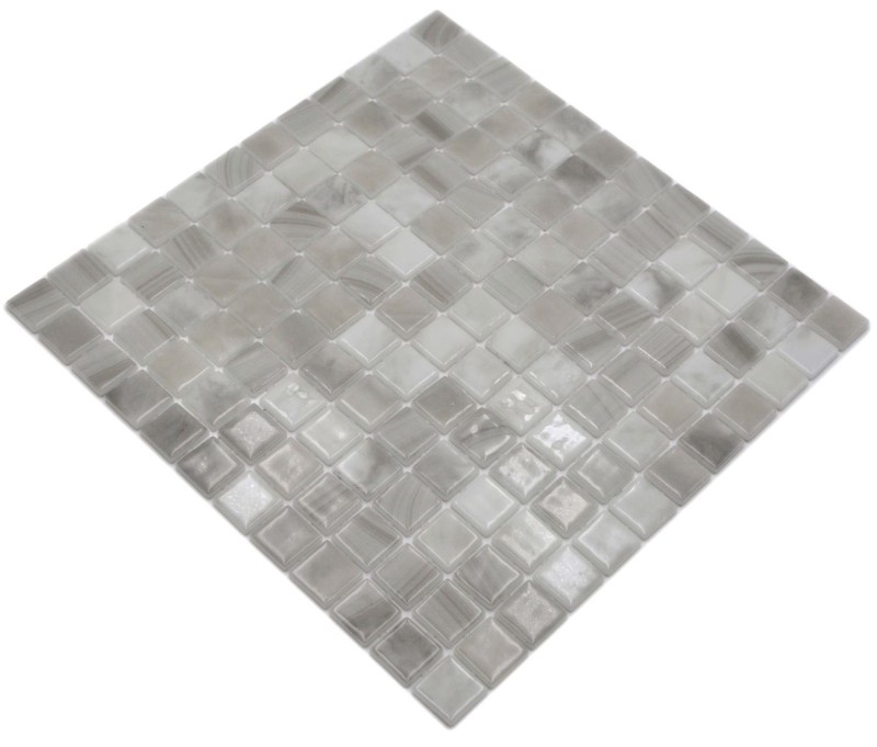 Mosaico piscina Mosaico piscina Mosaico vetro beige chiaro cangiante Muro Pavimento Cucina Bagno Doccia MOS220-P56251_f