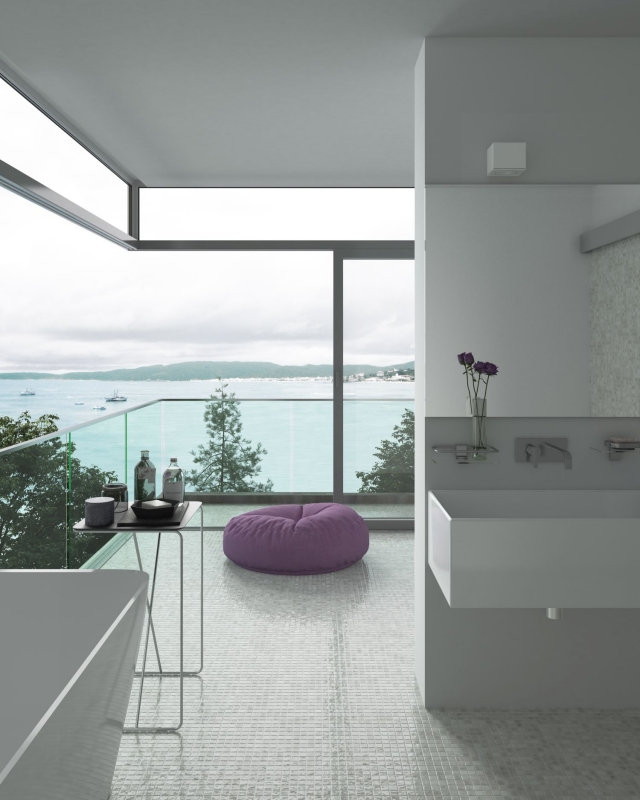 Mosaico piscina Mosaico piscina Mosaico vetro beige chiaro cangiante Muro Pavimento Cucina Bagno Doccia MOS220-P56251_f