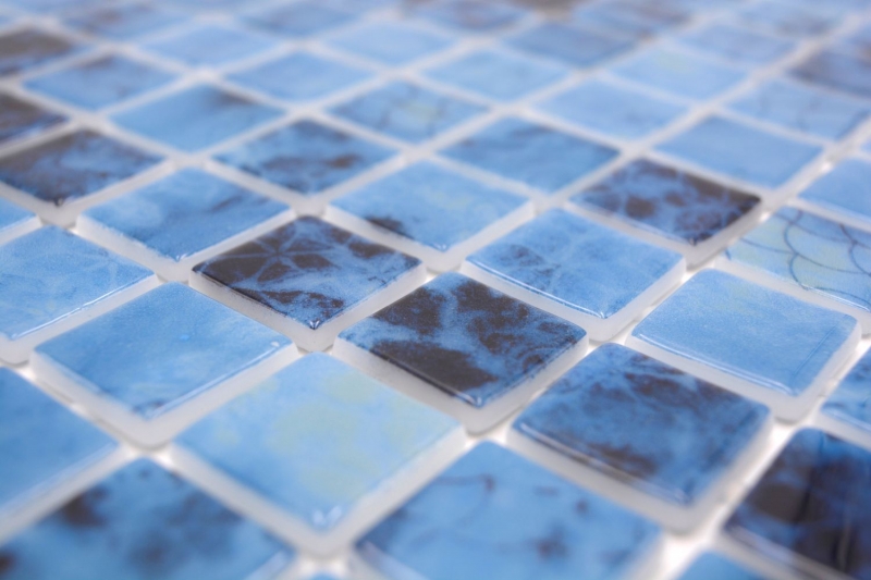 Piscina mosaico piscina mosaico vetro mosaico blu iridescente lucido parete pavimento cucina bagno doccia MOS220-P56255_f
