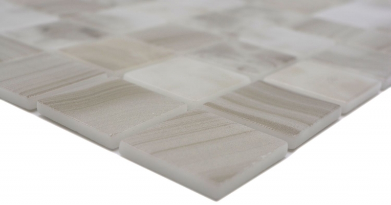 Mosaico piscina Mosaico piscina Mosaico vetro beige chiaro cangiante Muro Pavimento Cucina Bagno Doccia MOS220-P56381_f