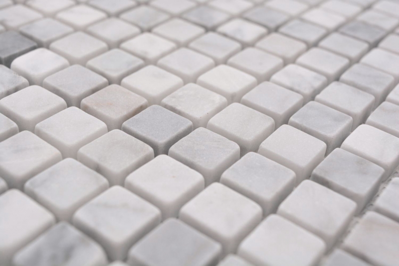 Pietra naturale mosaico di marmo bianco carrara look opaco parete pavimento cucina bagno doccia MOS38-15-2000_f