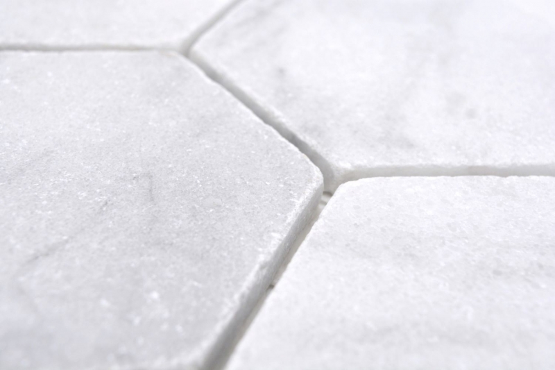 Piastrelle di pietra naturale mosaico marmo bianco opaco parete pavimento cucina bagno doccia MOS42-HX142_f