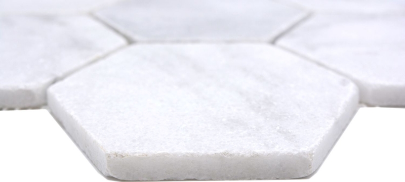Piastrelle di pietra naturale mosaico marmo bianco opaco parete pavimento cucina bagno doccia MOS42-HX142_f