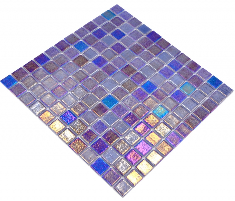Mosaico piscina mosaico piscina mosaico vetro blu viola multicolore iridescente parete pavimento cucina bagno doccia MOS220-P55255_f