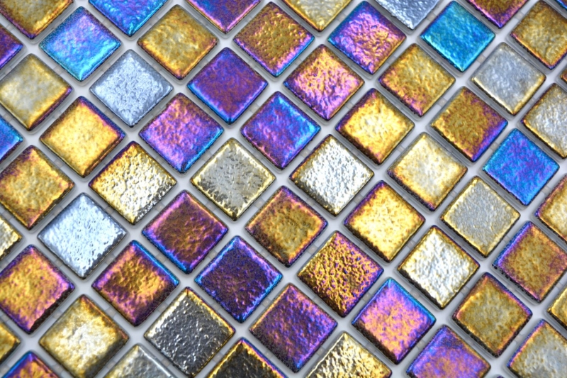 Mosaico piscina mosaico piscina mosaico vetro nero multicolore iridescente parete pavimento cucina bagno doccia MOS220-P55256_f
