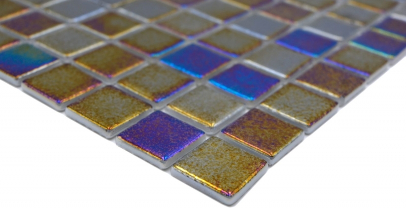 Mosaico piscina mosaico piscina mosaico vetro nero multicolore iridescente parete pavimento cucina bagno doccia MOS220-P55256_f