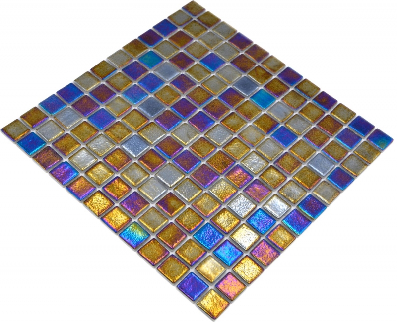 Mosaico piscina mosaico piscina mosaico vetro nero multicolore iridescente parete pavimento cucina bagno doccia MOS220-P55256_f