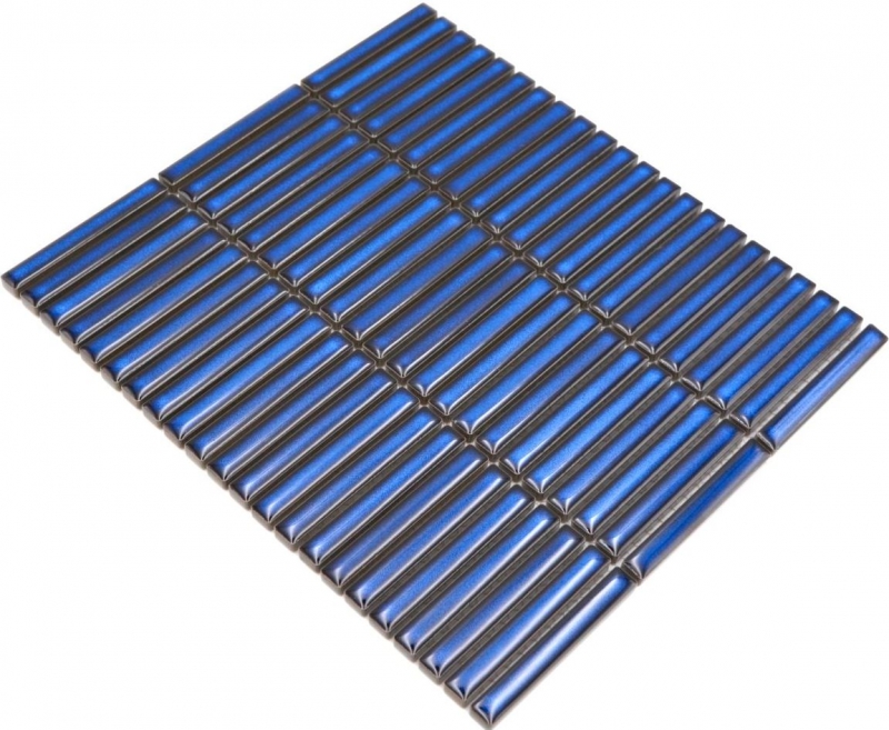 Ceramica mosaico piastrelle blu cobalto lucido parete cucina bagno doccia MOS24-CG51_f